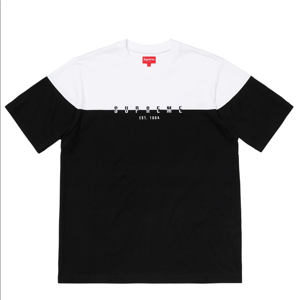 Supreme Split Logo S/S Top (Black & White)
